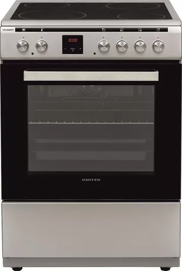 United Κουζίνα 69lt με Κεραμικές Εστίες Π60εκ. Inox