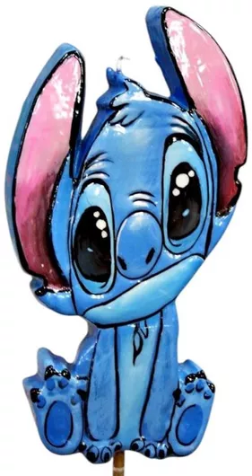 Πασχαλινή Λαμπάδα Στρογγυλή Χειροποίητη 22cm. Μπλε