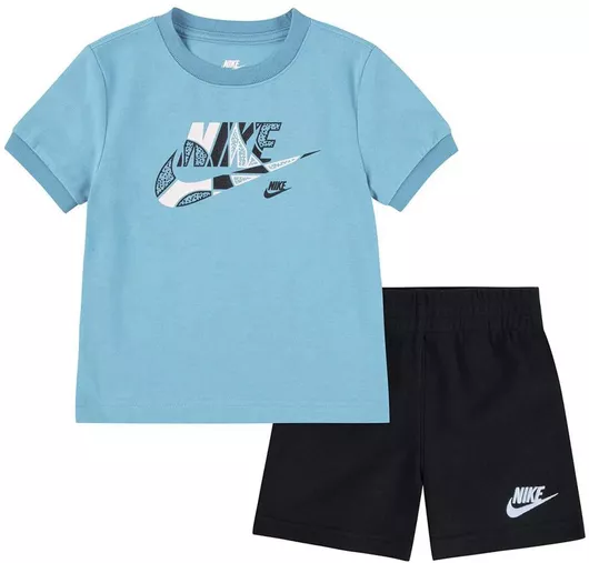 Nike Παιδικό Σετ με Σορτς Καλοκαιρινό 2τμχ Γαλάζιο Short