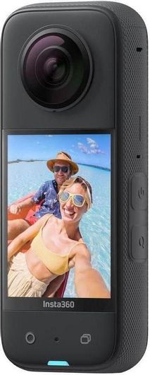 Action Camera Insta360 X3 5K Λήψης 360° Υποβρύχια με WiFi με Οθόνη Μαύρο