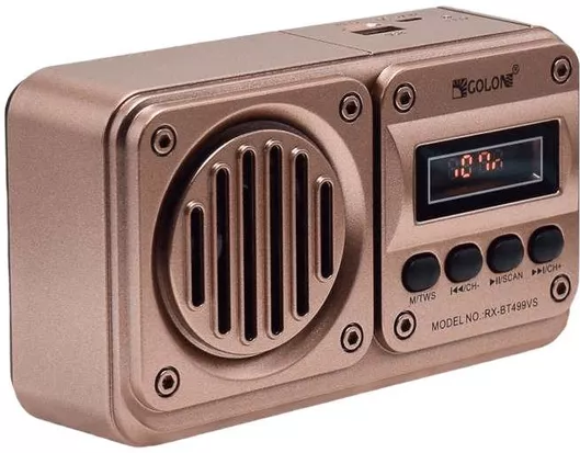 RD-BT499VS Retro Επιτραπέζιο Ραδιόφωνο Επαναφορτιζόμενο με Bluetooth & USB Καφέ