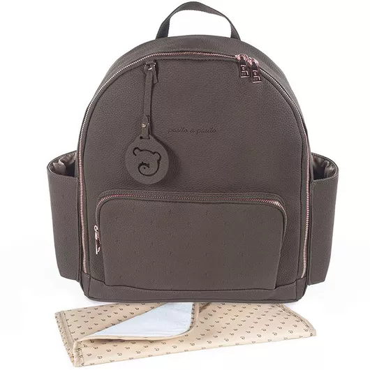 Τσάντα-Αλλαξιέρα Pasito a Pasito Πλάτης 32x37x15cm Καφέ