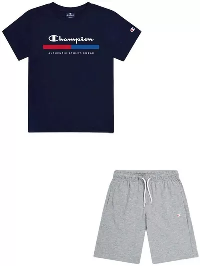 Champion Παιδικό Σετ με Σορτς Καλοκαιρινό 2τμχ Μπλε