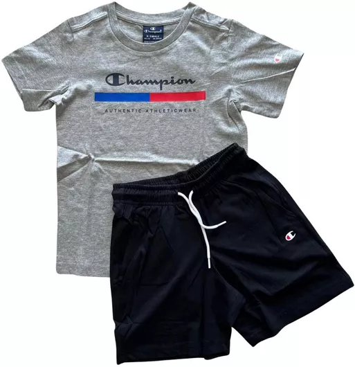 Champion Παιδικό Σετ με Σορτς Καλοκαιρινό 2τμχ Grey