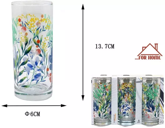 Ποτήρια ForHome Σετ από Γυαλί 270ml Σετ 6τμχ