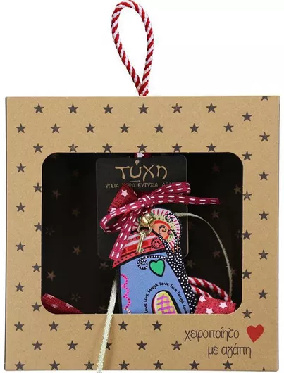 Γούρι Χειροποίητο Ξύλινο "live Laugh Love" Πολυτελή Συσκευασία Δώρου 18χ6,5χ17,5 Lu24011l