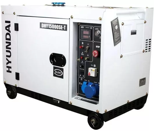 Hyundai DHY15000 SE-T Full Power Γεννήτρια Πετρελαίου 15 KVA 220V & 380V ATS Ready Αερόψυκτη