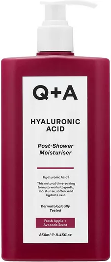 Q+A Natural Skincare Ενυδατική Κρέμα Σώματος με Υαλουρονικό Οξύ για Ευαίσθητες Επιδερμίδες 250ml
