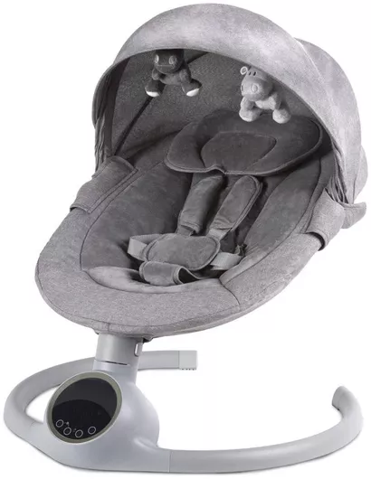 Relax Μωρού Oxford Home Ηλεκτρικό Κούνια με Μουσική Γκρι για Παιδί έως 9kg