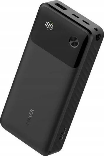 Anker Power Bank 20000mAh 30W με Θύρα USB-A & 2 Θύρες USB-C Power Delivery Μαύρο