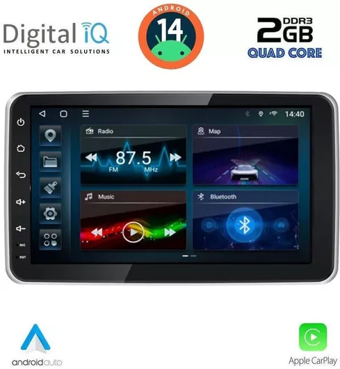 Ηχοσύστημα Αυτοκινήτου Digital IQ 1DIN (Bluetooth/USB) με Οθόνη Αφής 9"