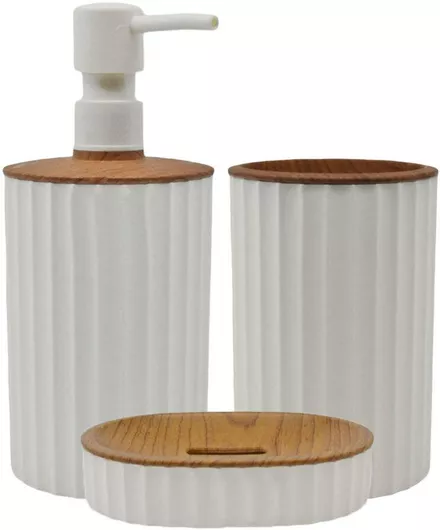 Αξεσουάρ Μπάνιου San Lorentzo Σετ Πλαστικό Λευκό