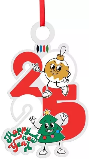 Γούρι Cartoon 2025 Plexiglass Εκτύπωση 9x16cm