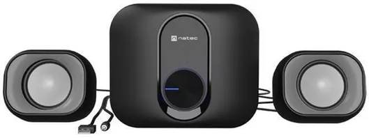 Ηχείο Υπολογιστή Natec Pug 2.1 με Ισχύ 11W  Μαύρο Χρώμα