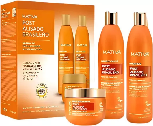 Kativa Brazilian Straightening Maintain System Σετ Κερατίνης για Ισιωτική με Σαμπουάν, Μάσκα και Conditioner 3τμχ