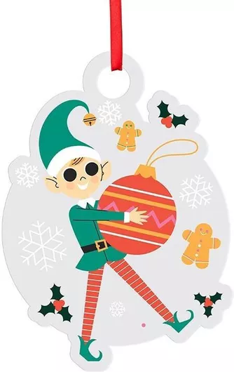 Γούρι Elf Χριστουγεννιάτικο Plexiglass Εκτύπωση 12x17cm