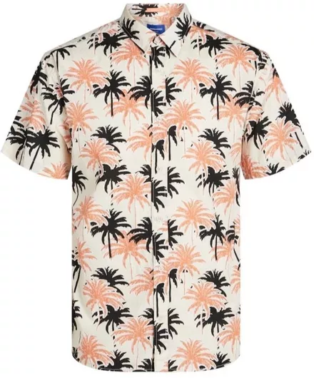 Jack & Jones Παιδικό Πουκάμισο Κοντομάνικο Κίτρινο