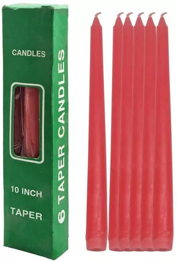 Artekko Διακοσμητικό Κερί Κηροπηγίου 25cm 6τμχ. Κόκκινο