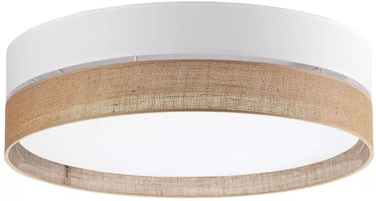 Πλαφονιέρα Οροφής TK Lighting Linobianco Μοντέρνα Υφασμάτινη με Ντουί E27 σε Λευκό χρώμα 60cm