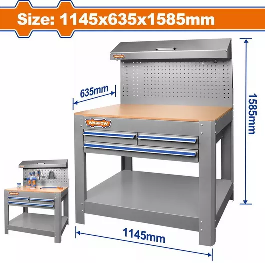 Πάγκοι Εργασίας Wadfow 63.5x158.5x114.5cm 3τμχ WCS5A05