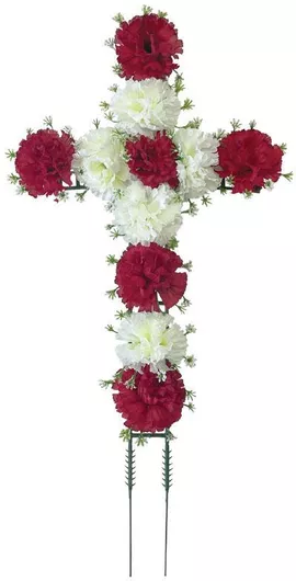 Τεχνητό Φυτό Marhome Στεφάνι από Γαρύφαλλο 55cm Κόκκινο