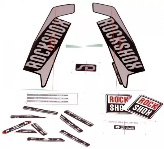 Σετ Αυτοκολλητα Rockshox Sid 26 27.5 29 2927+ Silver Black Lower Leg A3