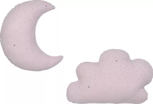 Διακοσμητικό Μαξιλάρι Κούνιας Petit Praia Etoile Σετ 2τμχ Ροζ