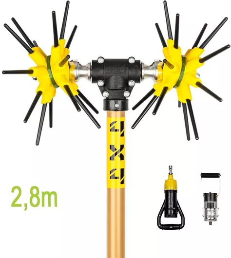 Ελαιοραβδιστικό Αγγελής Asteras CF 4x4 Γεννήτριας / Μπαταρίας 14-16V 400W Τύπου Αχινός 2.8m με Δυνατότητα Επέκτασης  3.1kg