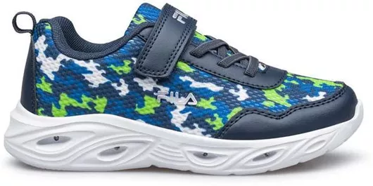 Fila Παιδικά Sneakers με Σκρατς & Φωτάκια Μπλε