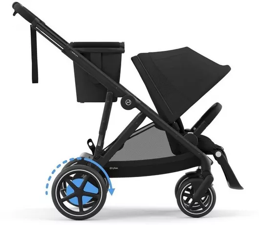 Καρότσι Μωρού Cybex E-Gazelle S Kατάλληλο για Nεογέννητο Moon Black Black Frame 14.7kg
