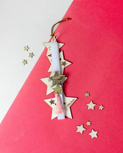 Πασχαλινή Λαμπάδα Πλακέ Super Star