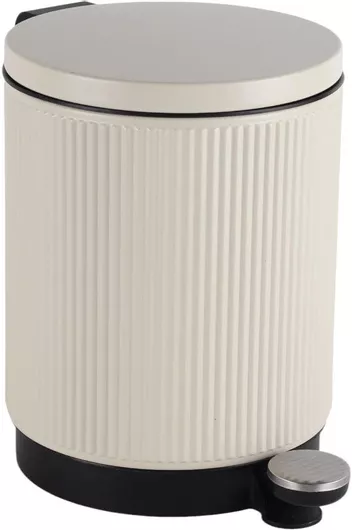 Καλαθάκι Μπάνιου Ankor Μεταλλικό Soft Close 5lt Εκρού