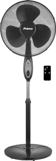 Primo PRSF-80297 Ανεμιστήρας Ορθοστάτης 50W με Τηλεχειριστήριο 40cm Μαύρο