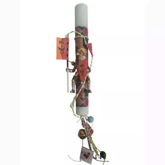 Λαμπάδα Χειροποίητη Ιππότης Στυλιανοπούλου 50371, Διαστάσεις, Ποσότητα, Χρώμα