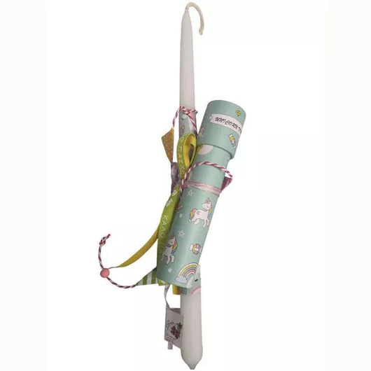 Λαμπάδα Χειροποίητη Καλειδοσκόπιο Στυλιανοπούλου MPN 31382 Διαστάσεις Ποσότητα Χρώμα Λευκή