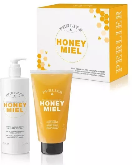 Perlier Honey Miel Σετ Περιποίησης για Ενυδάτωση & Καθαρισμό Σώματος 2τμχ
