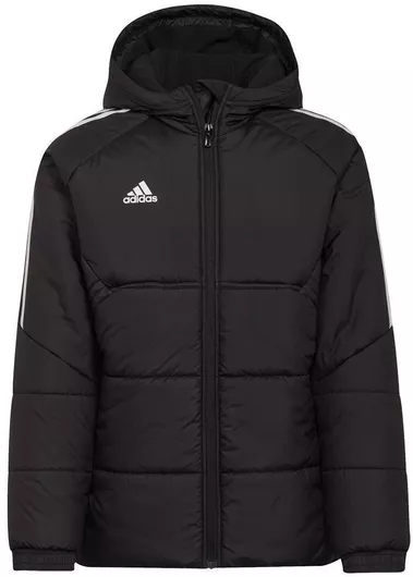 adidas Παιδικό Αθλητικό Μπουφάν Κοντό Αντιανεμικό με Κουκούλα Μαύρο Con22