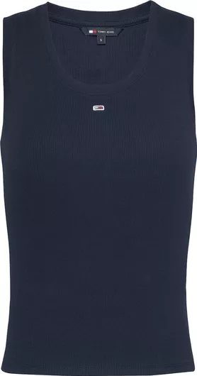 Tommy Hilfiger Γυναικεία Αμάνικη Βαμβακερή Μπλούζα Μπλε