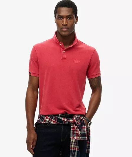 Superdry Vintage Polo Μπλούζα Κοντομάνικη Cranberry Crush Red