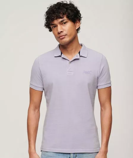 Superdry Polo Κοντομάνικη Μπλούζα Light Lavender Purple