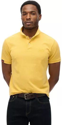 Superdry Polo Μπλούζα Κίτρινο