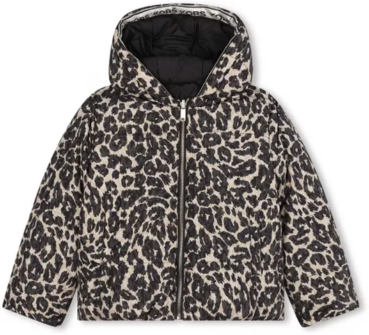 Michael Kors Παιδικό Casual Μπουφάν Διπλής Όψης με Κουκούλα Μαύρο