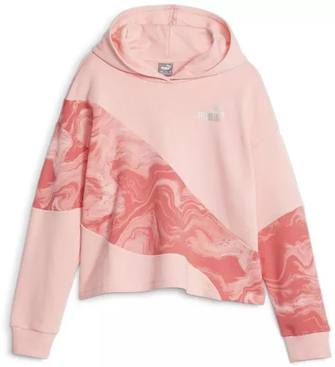 Puma Παιδικό Φούτερ με Κουκούλα Ροζ POWER CAT