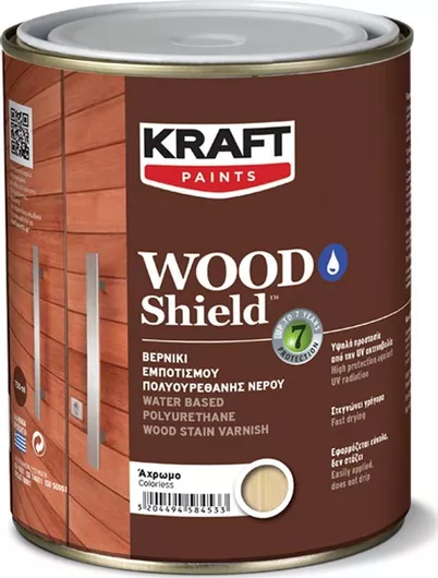 Βερνίκι Kraft Wood Shield Εμποτισμού Πολυουρεθάνης 122 Λευκό Σατινέ 2.5lt