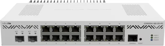 Ασύρματο Router MikroTik CCR2004-16G-2S+PC με 16 Θύρες Gigabit Ethernet