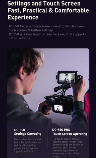 Monitor Viltrox DC-550 PRO 5.5" Full HD HDMI On-Camera With Touchscreen and 4K Support