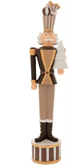 Χριστουγεννιάτικος Καρυοθραύστης Iliadis από Πολυρεζίνη  45cm Καφέ