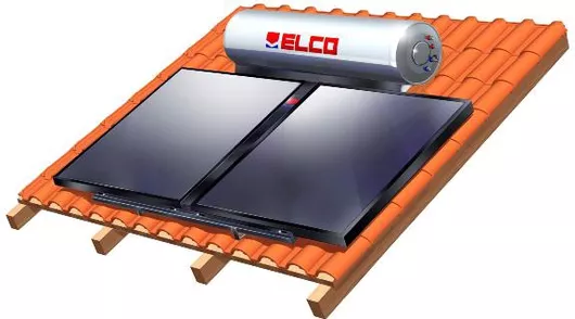 Ηλιακός Θερμοσίφωνας Elco XR 200lt Glass Τριπλής Ενέργειας 3τ.μ. Κεραμοσκεπής Επιλεκτικός