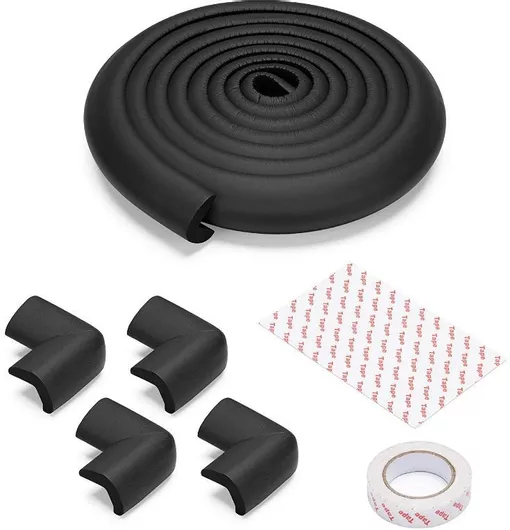 Navaris Προστατευτικό για Γωνία με Αυτοκόλλητο Μαύρο 300cm