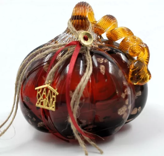 Γούρι Royal Art Collection Κολοκύθα Κόκκινο από Γυαλί 12cm